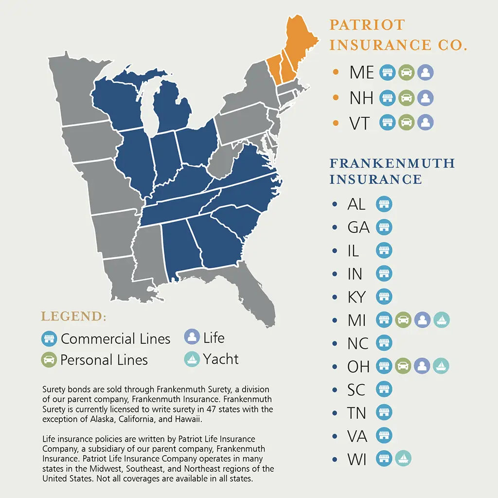 Company Footprint | Patriot Insurance Company
